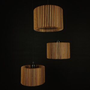 Lampa wisząca loft drewno