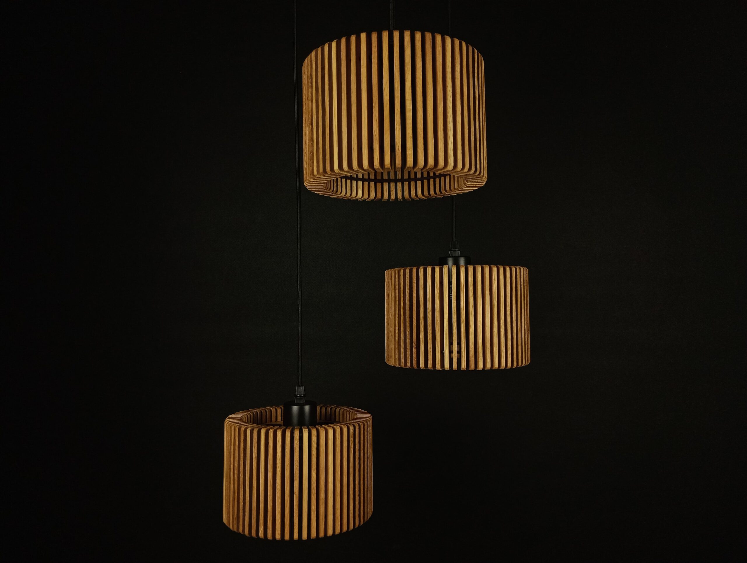 Lampa wisząca loft drewno