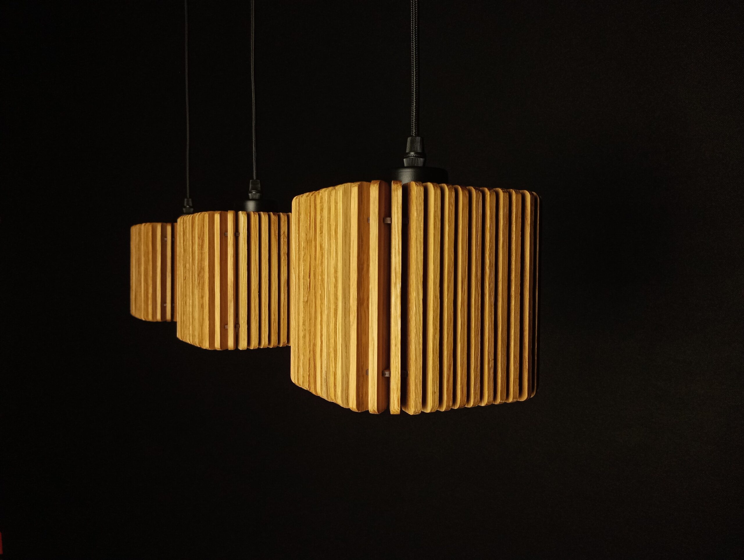 Lampa potrójna kwadraty małe w linii - obrazek 3