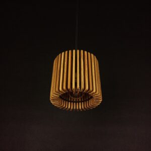 Drewniany okrągły abażur