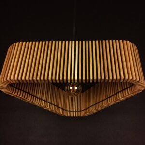 Nowoczesna lampa lamelowa do jadalni nad stół