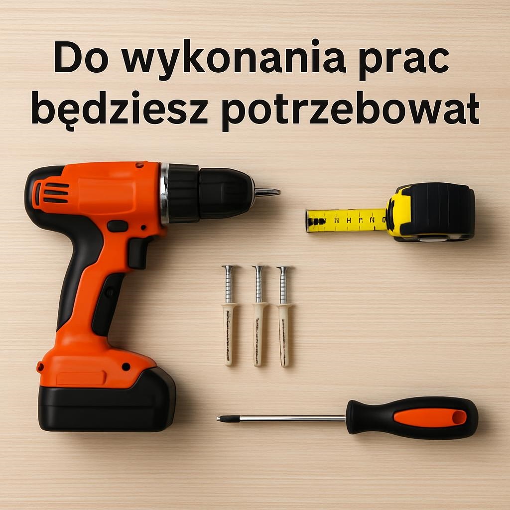 Narzędzia niezbędne do zamontowania lampy wiszącej na suficie