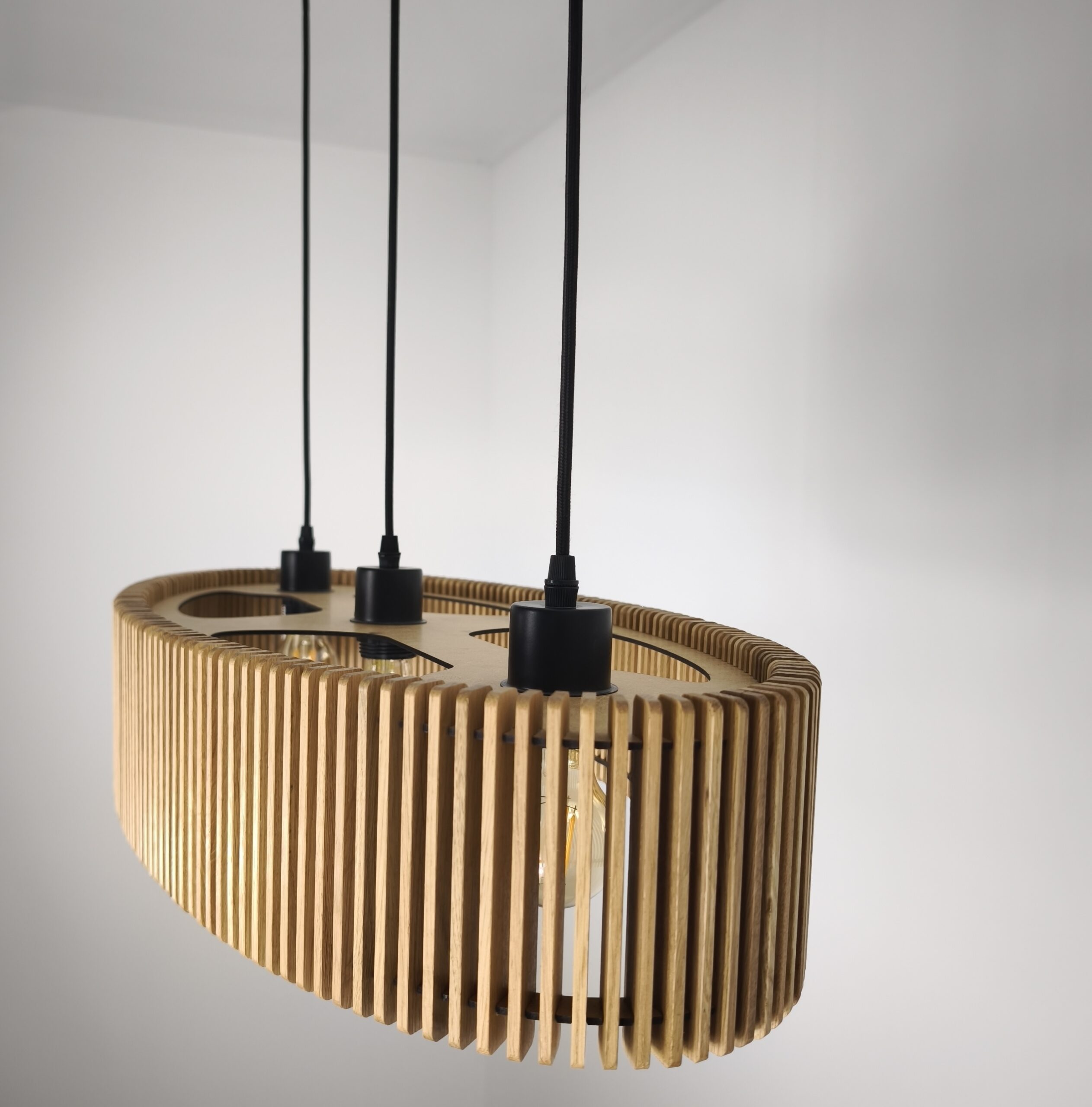 Lampa drewniana Elipsa 80cm - obrazek 2