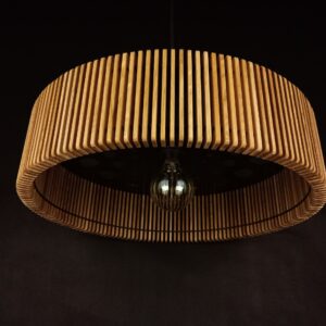 Lamele dębowe oświetlenie