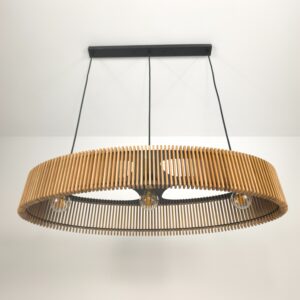 Lampa drewniana elipsa 80cm
